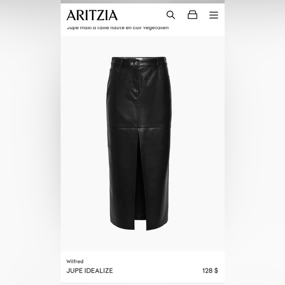 Aritzia leather skirt 🩶 - Picture 5 of 5